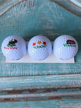 Vintage 1993 Vermont Spalding Golf Ball Set Enjoy Life Golfers Collector Gift